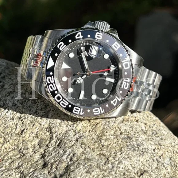 Custom Made GMT MODS Style Watch 126710GRNR Bruce Wayne NH34 Movement